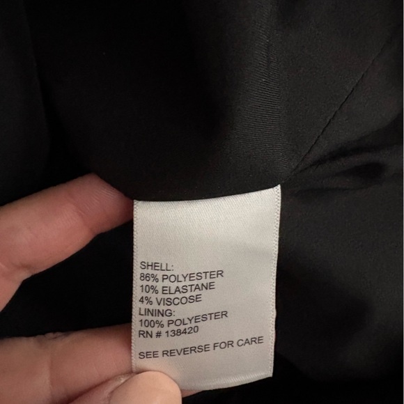 Etcetera Black Short Sleeve Sheath Dress with Silver Stripes Size 6 - Picture 9 of 10